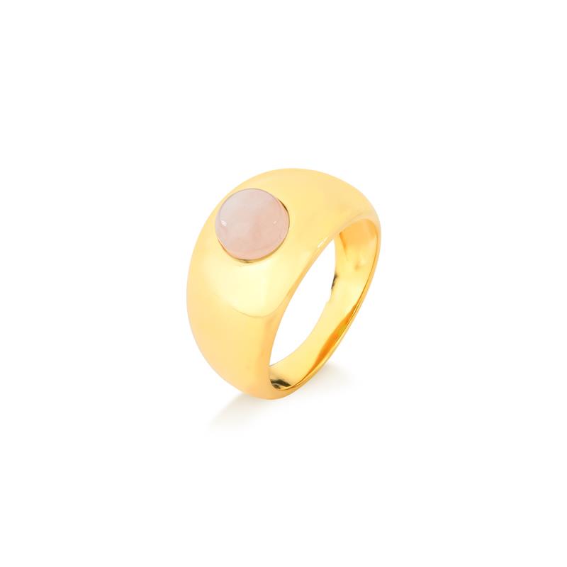 ANEL FOLHEADO A OURO