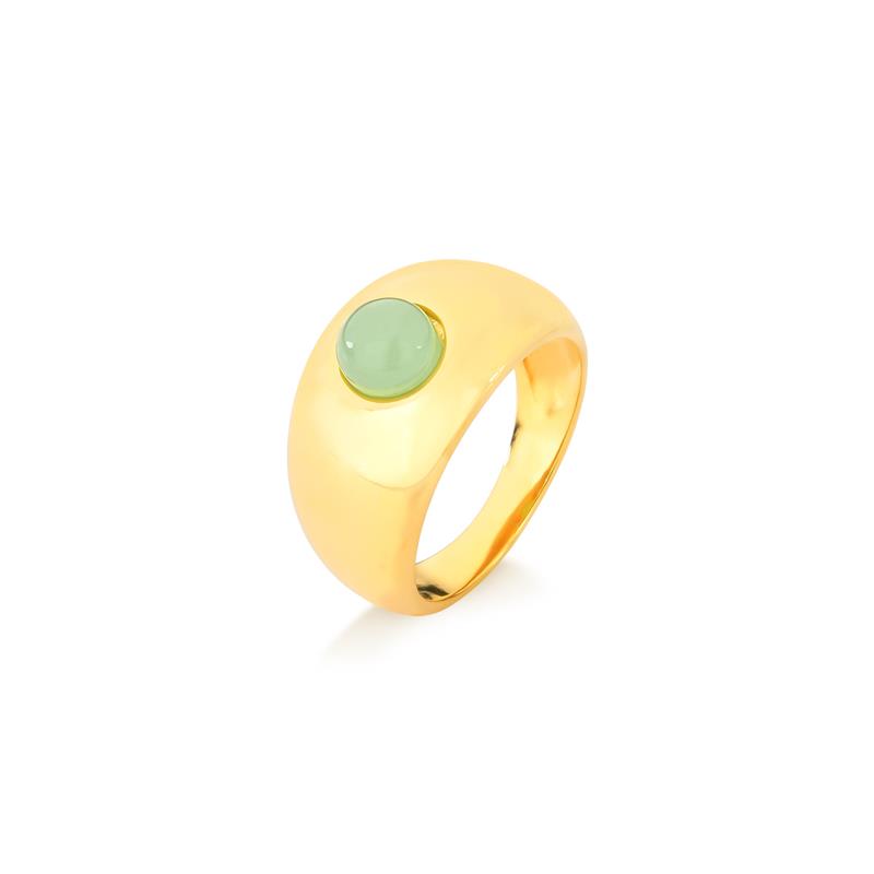 ANEL FOLHEADO A OURO