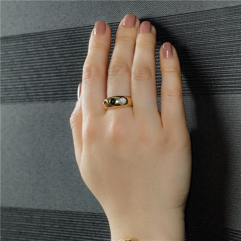 ANEL FOLHEADO A OURO