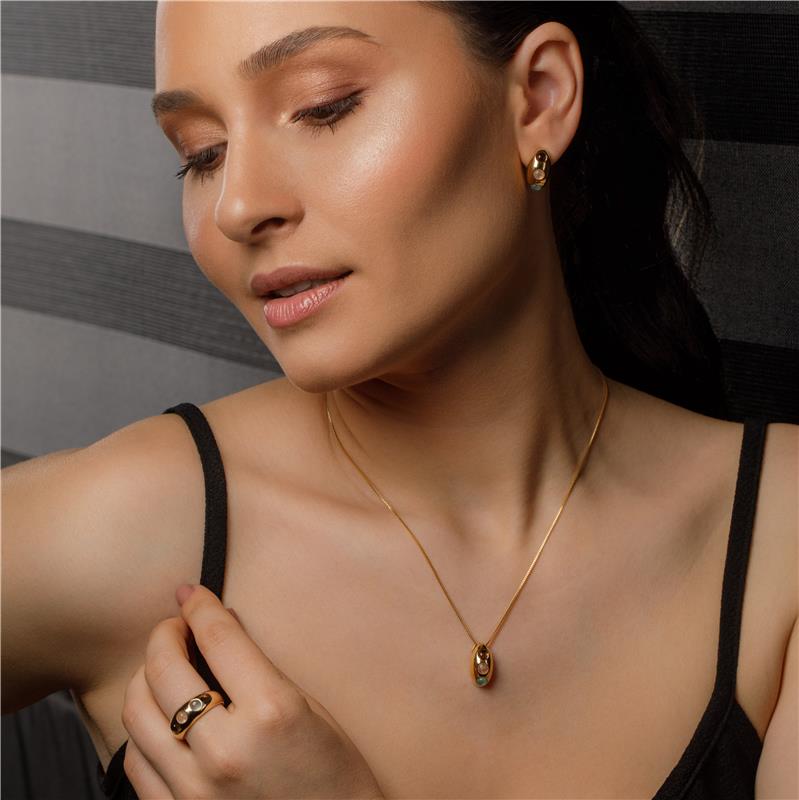 ANEL FOLHEADO A OURO