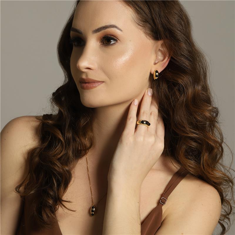 ANEL FOLHEADO A OURO