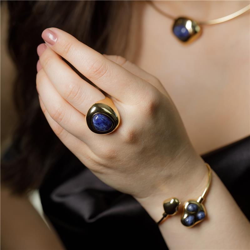 ANEL FOLHEADO A OURO