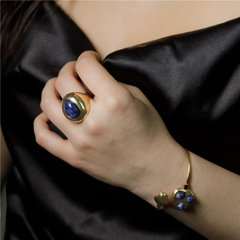 ANEL FOLHEADO A OURO