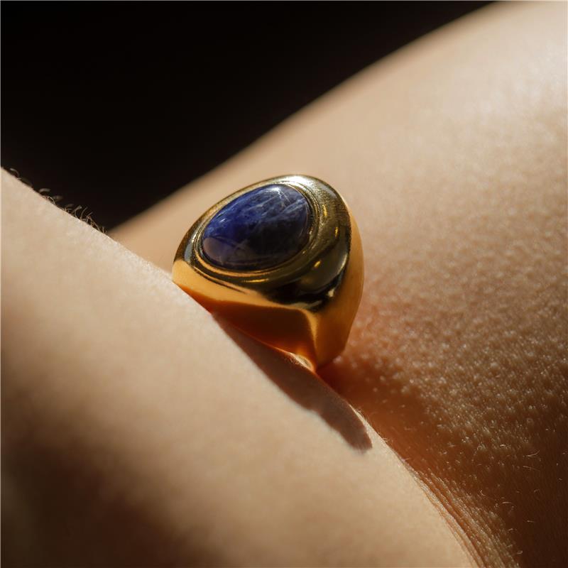 ANEL FOLHEADO A OURO