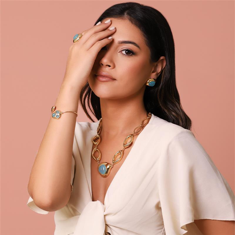 ANEL FOLHEADO A OURO