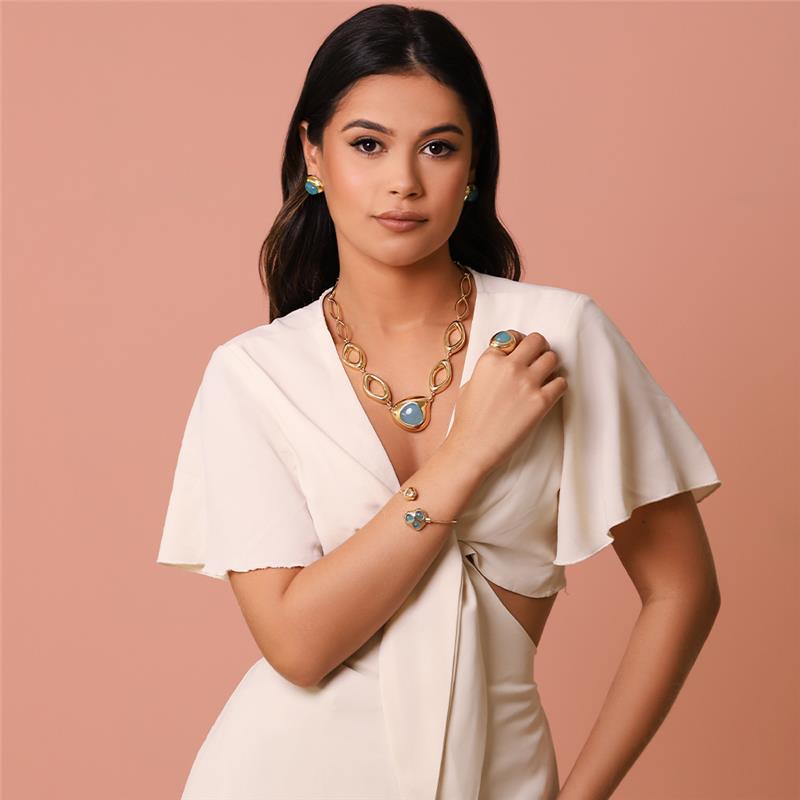 ANEL FOLHEADO A OURO