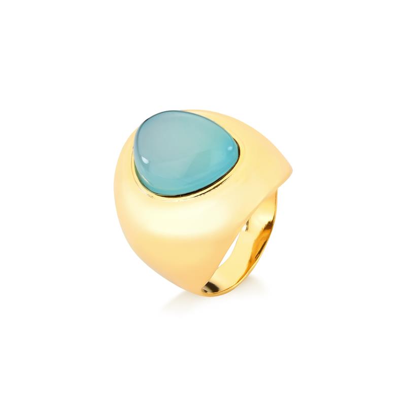 ANEL FOLHEADO A OURO