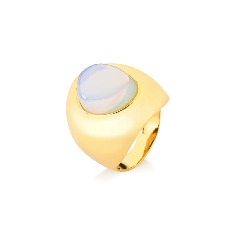 ANEL FOLHEADO A OURO