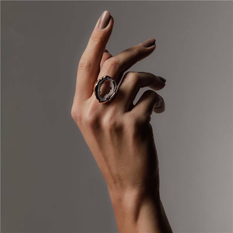 ANEL FOLHEADO A OURO