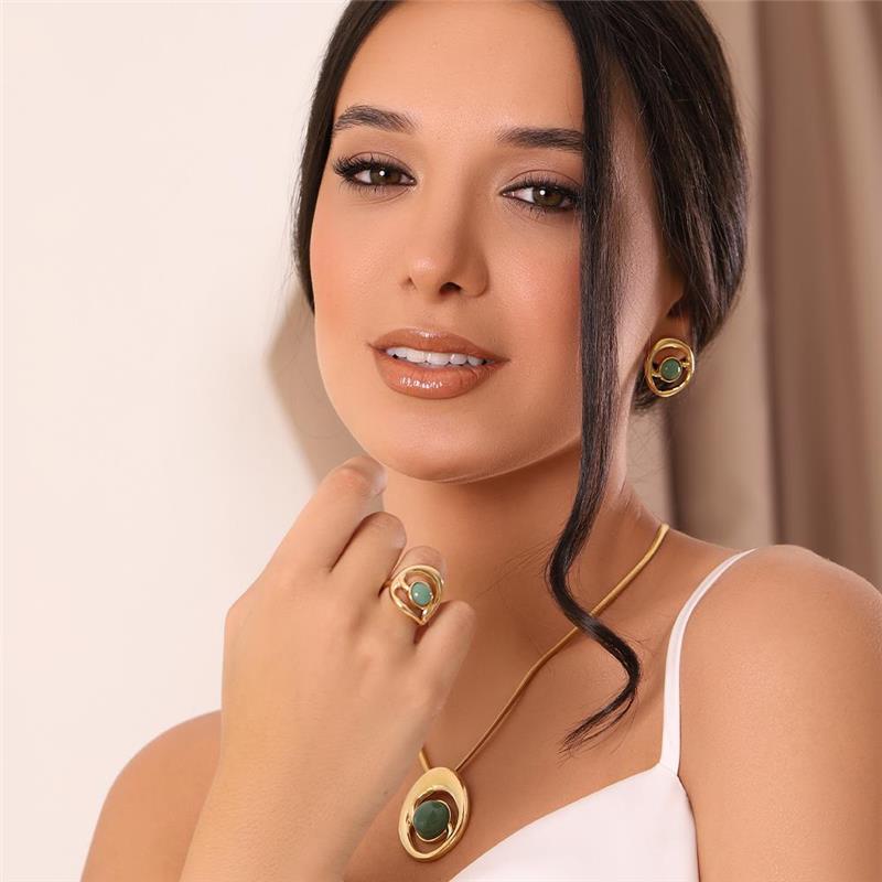 ANEL FOLHEADO A OURO