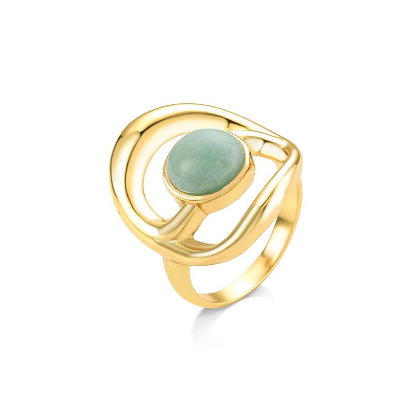 ANEL FOLHEADO A OURO