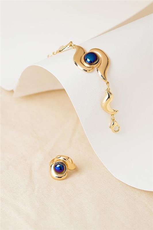 ANEL FOLHEADO A OURO