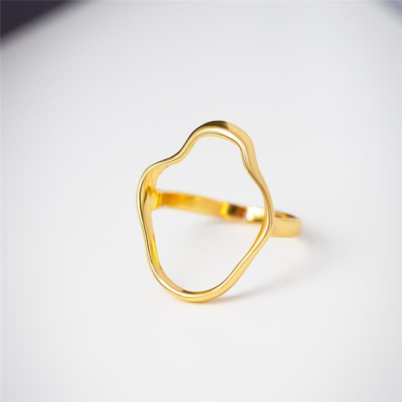 ANEL FOLHEADO A OURO