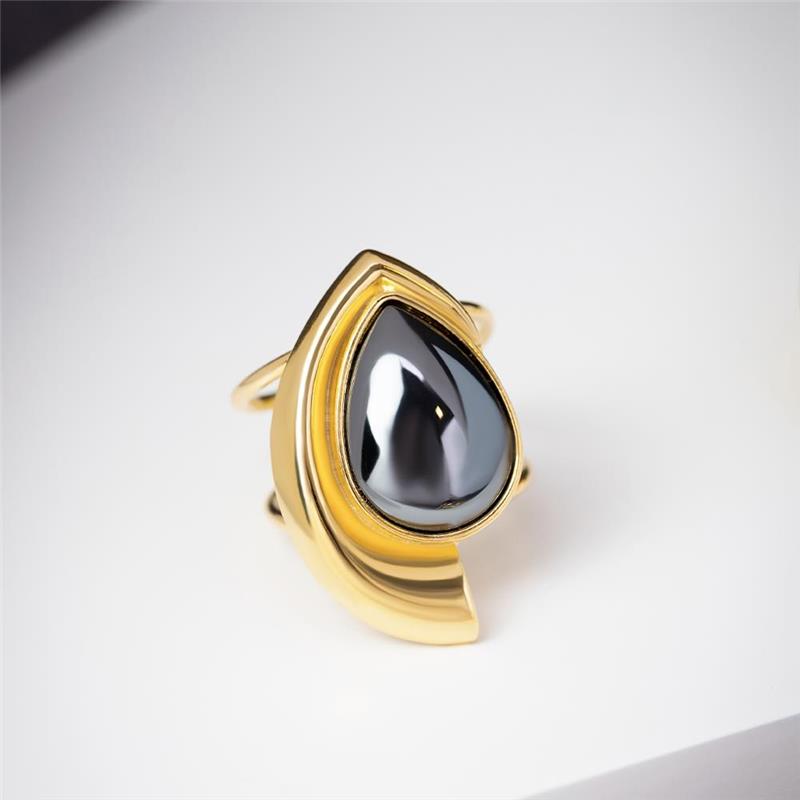 ANEL FOLHEADO A OURO