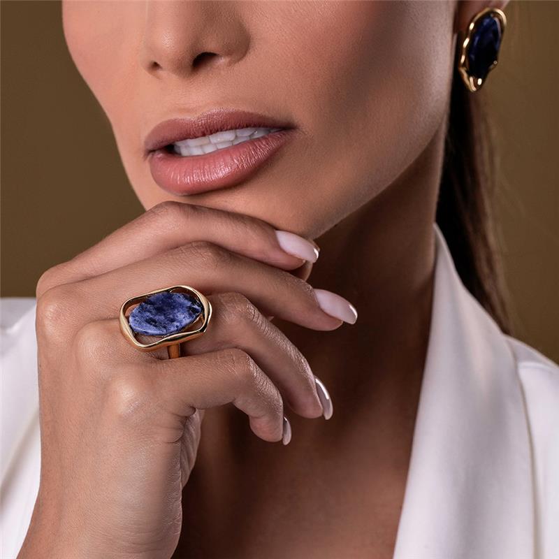 ANEL FOLHEADO A OURO