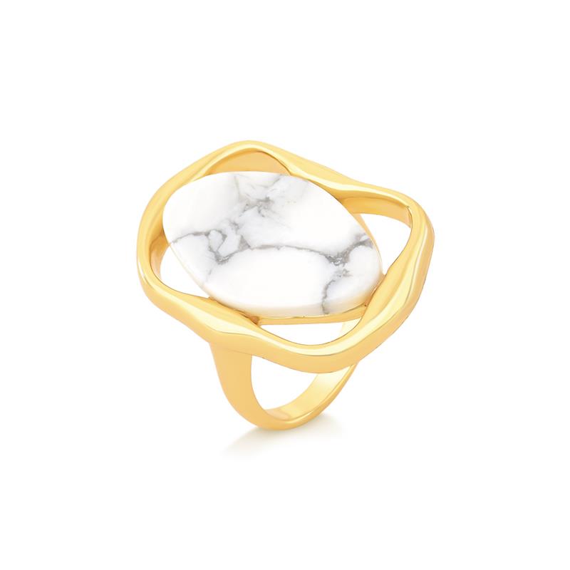 ANEL FOLHEADO A OURO