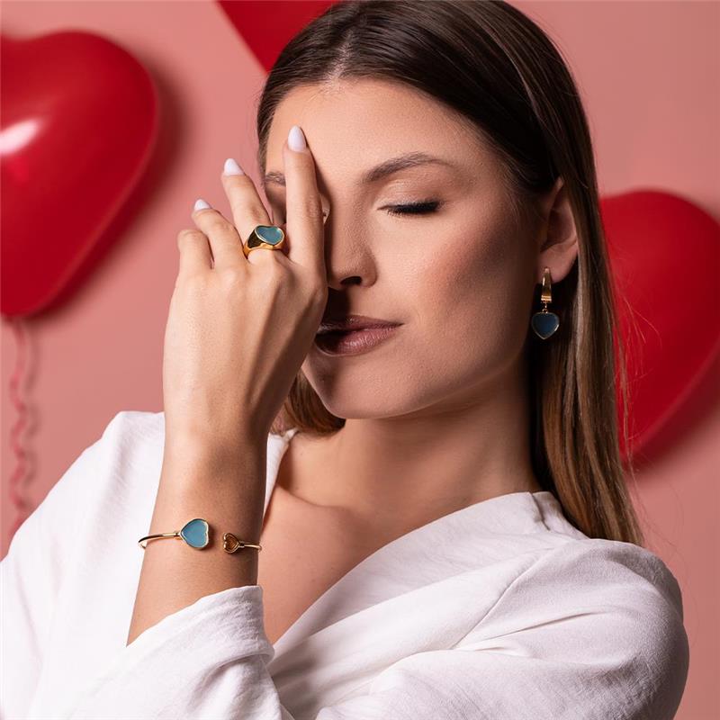 ANEL FOLHEADO A OURO