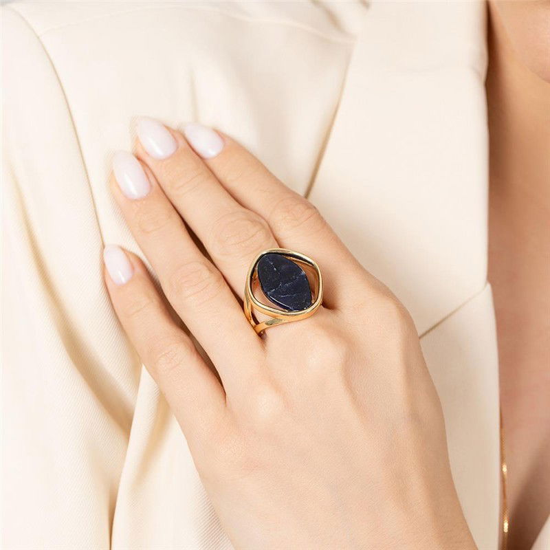 ANEL FOLHEADO A OURO