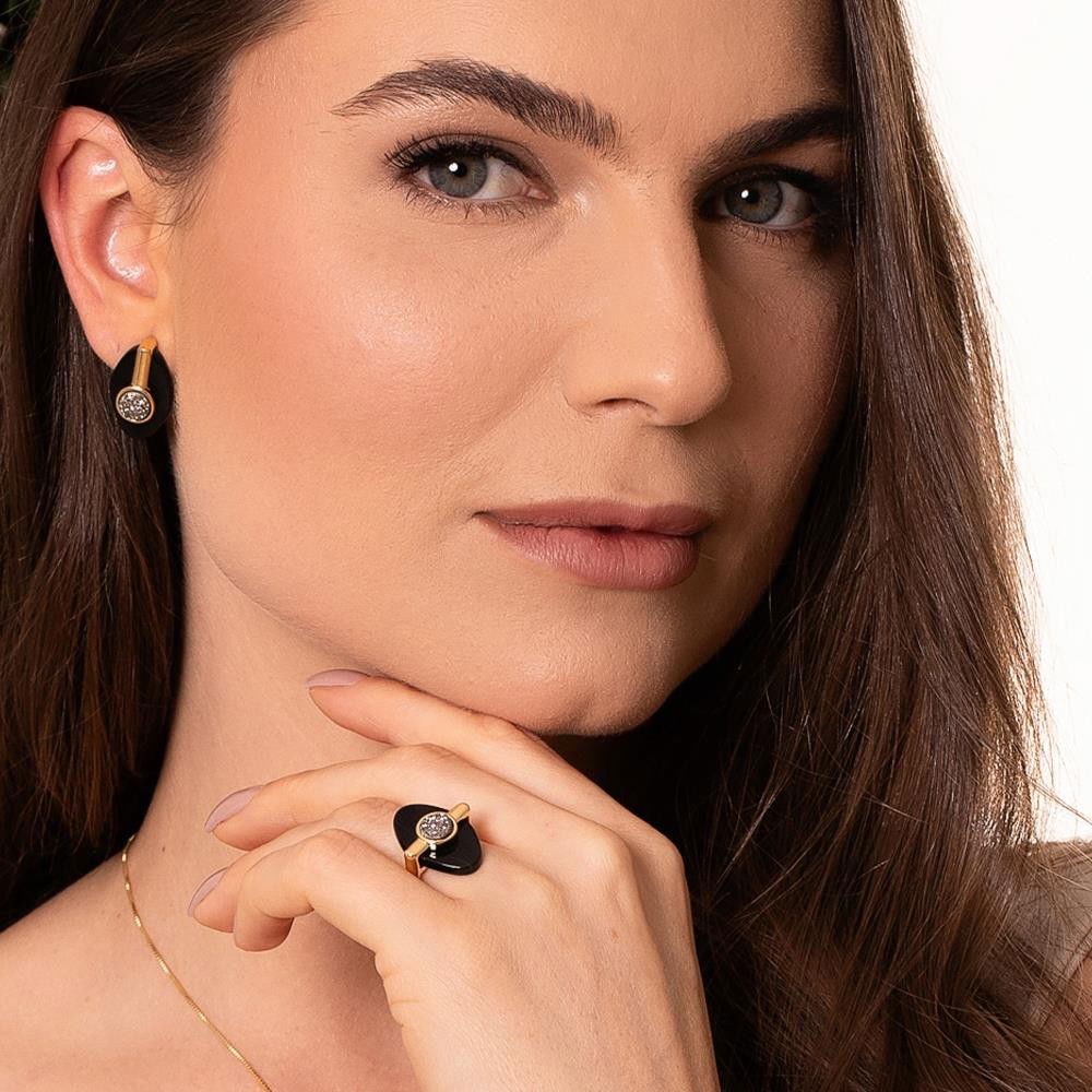 ANEL FOLHEADO A OURO