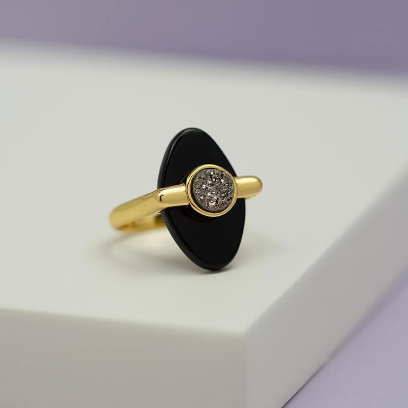 ANEL FOLHEADO A OURO