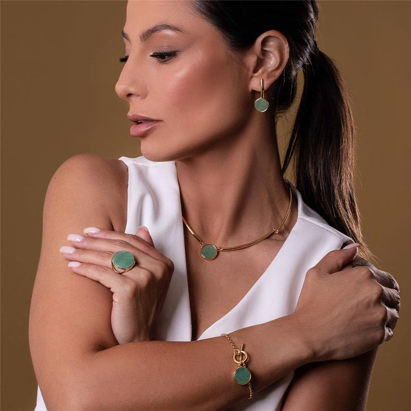 ANEL FOLHEADO A OURO