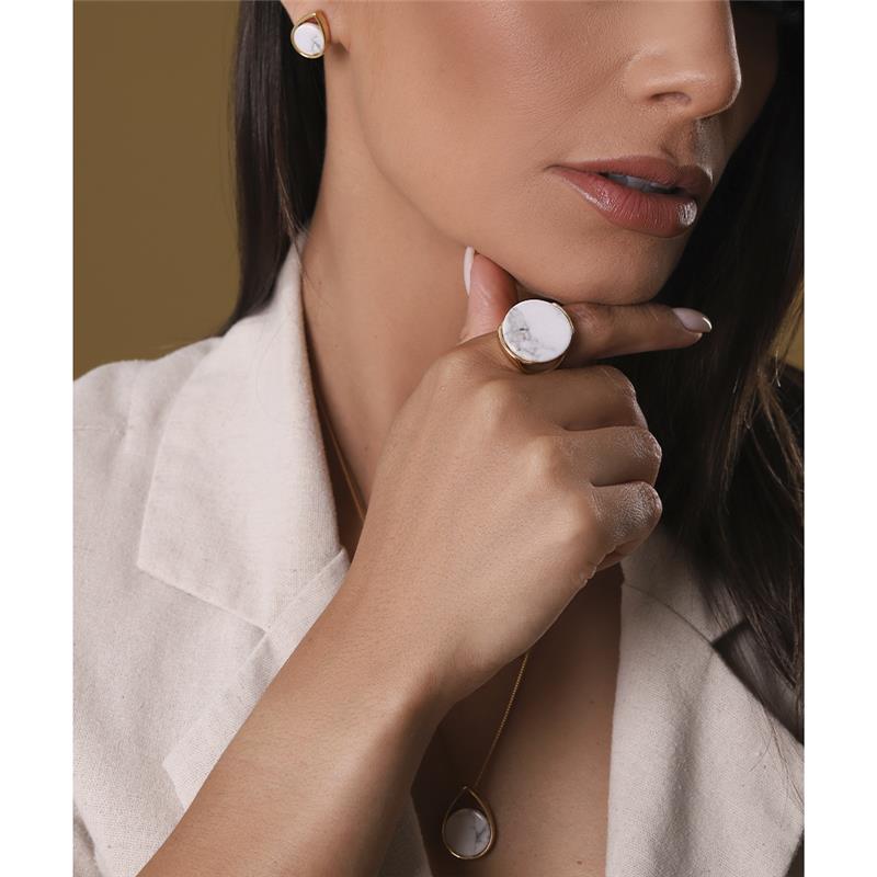 ANEL FOLHEADO A OURO