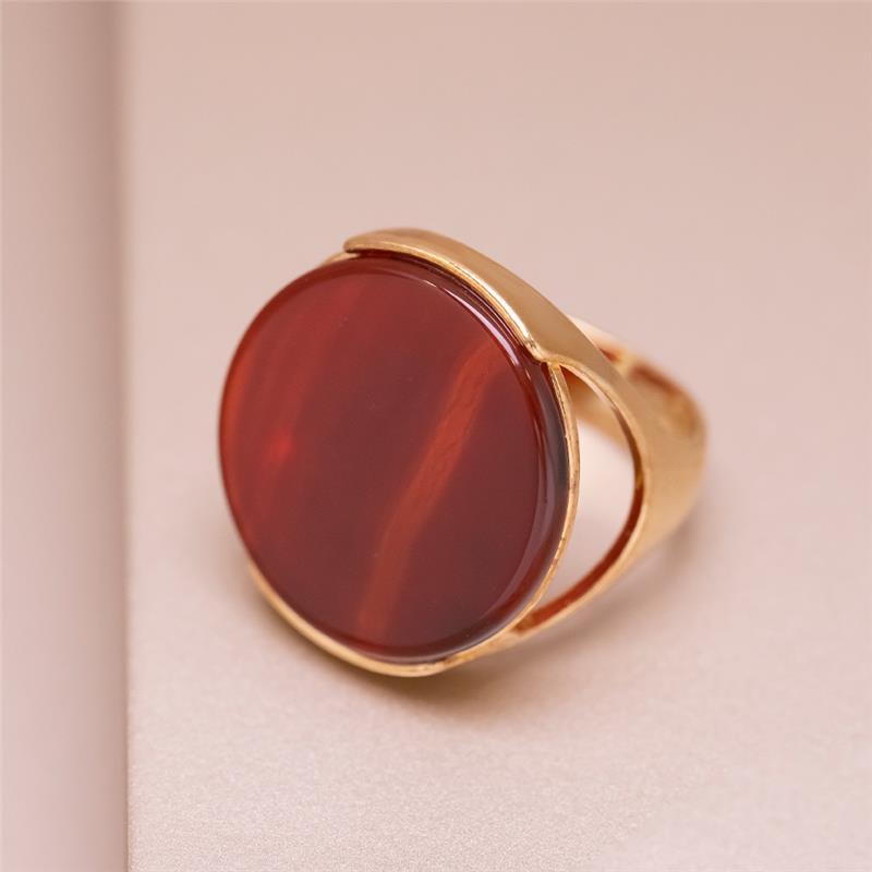 ANEL FOLHEADO A OURO