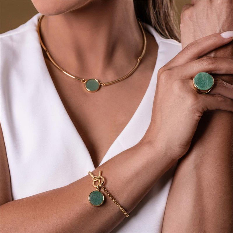 ANEL FOLHEADO A OURO