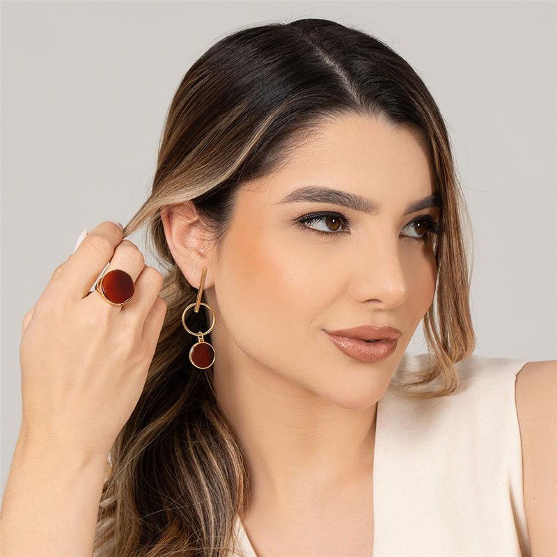 ANEL FOLHEADO A OURO