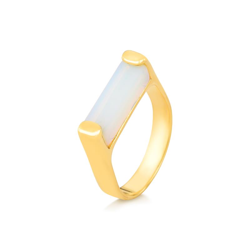 ANEL FOLHEADO A OURO