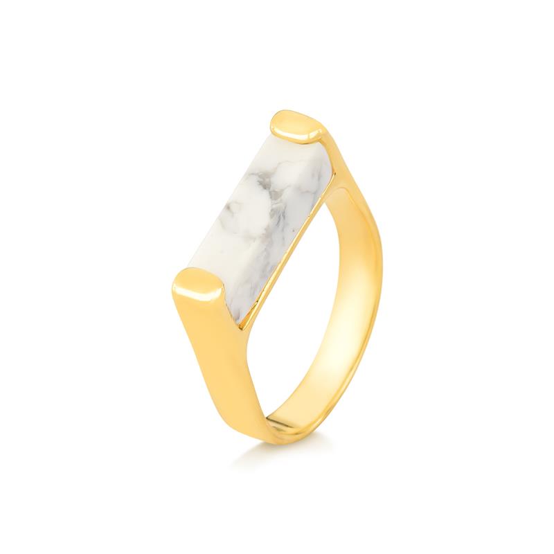 ANEL FOLHEADO A OURO