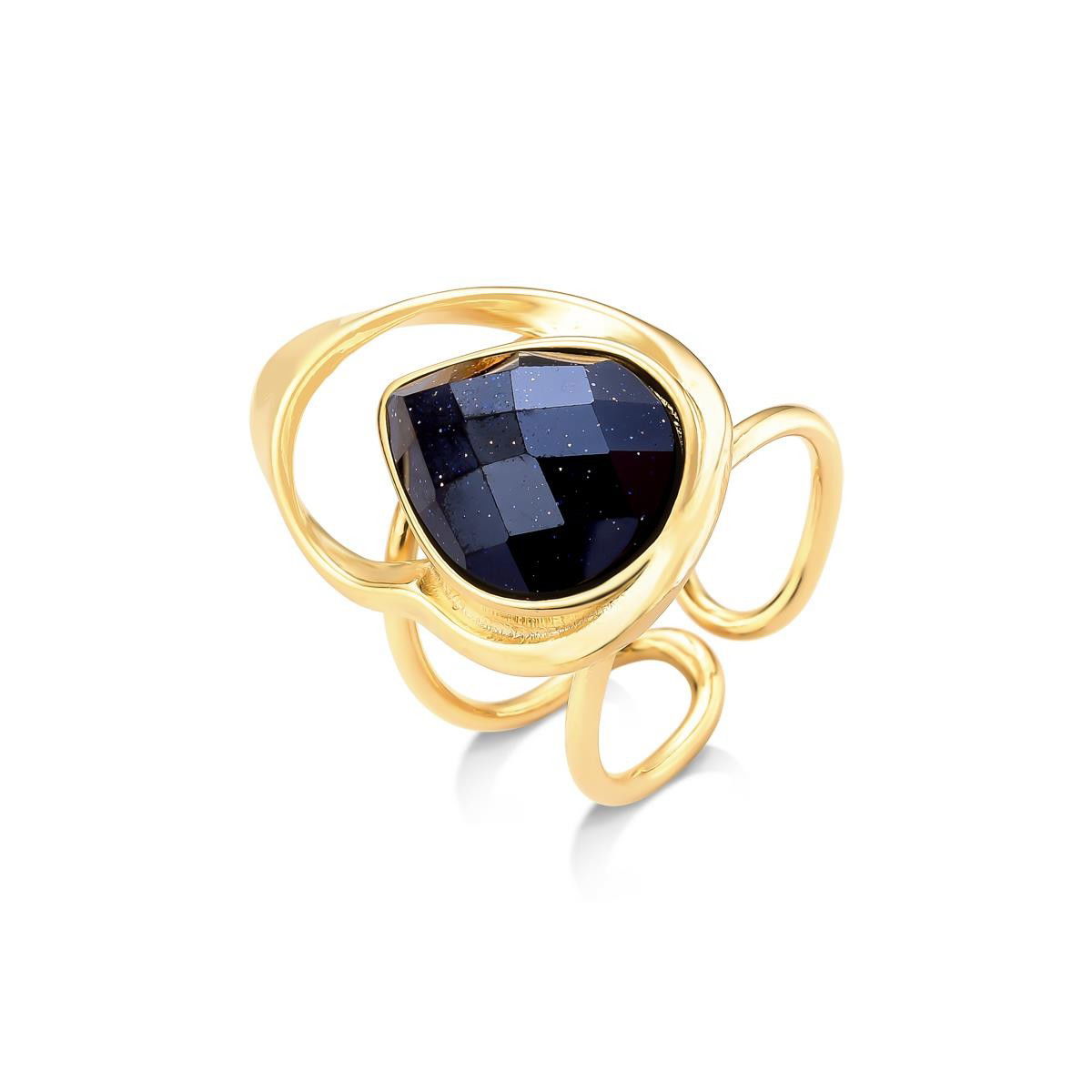 ANEL FOLHEADO A OURO