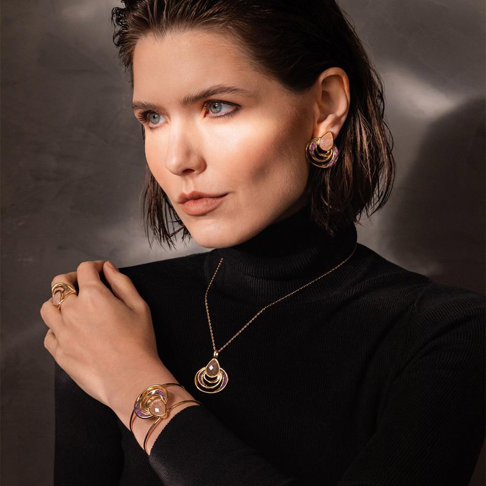 ANEL FOLHEADO A OURO