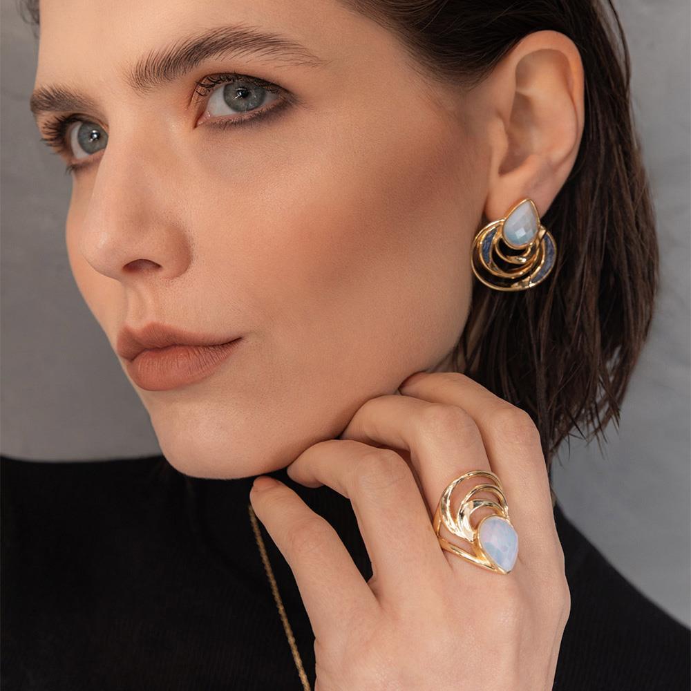 ANEL FOLHEADO A OURO