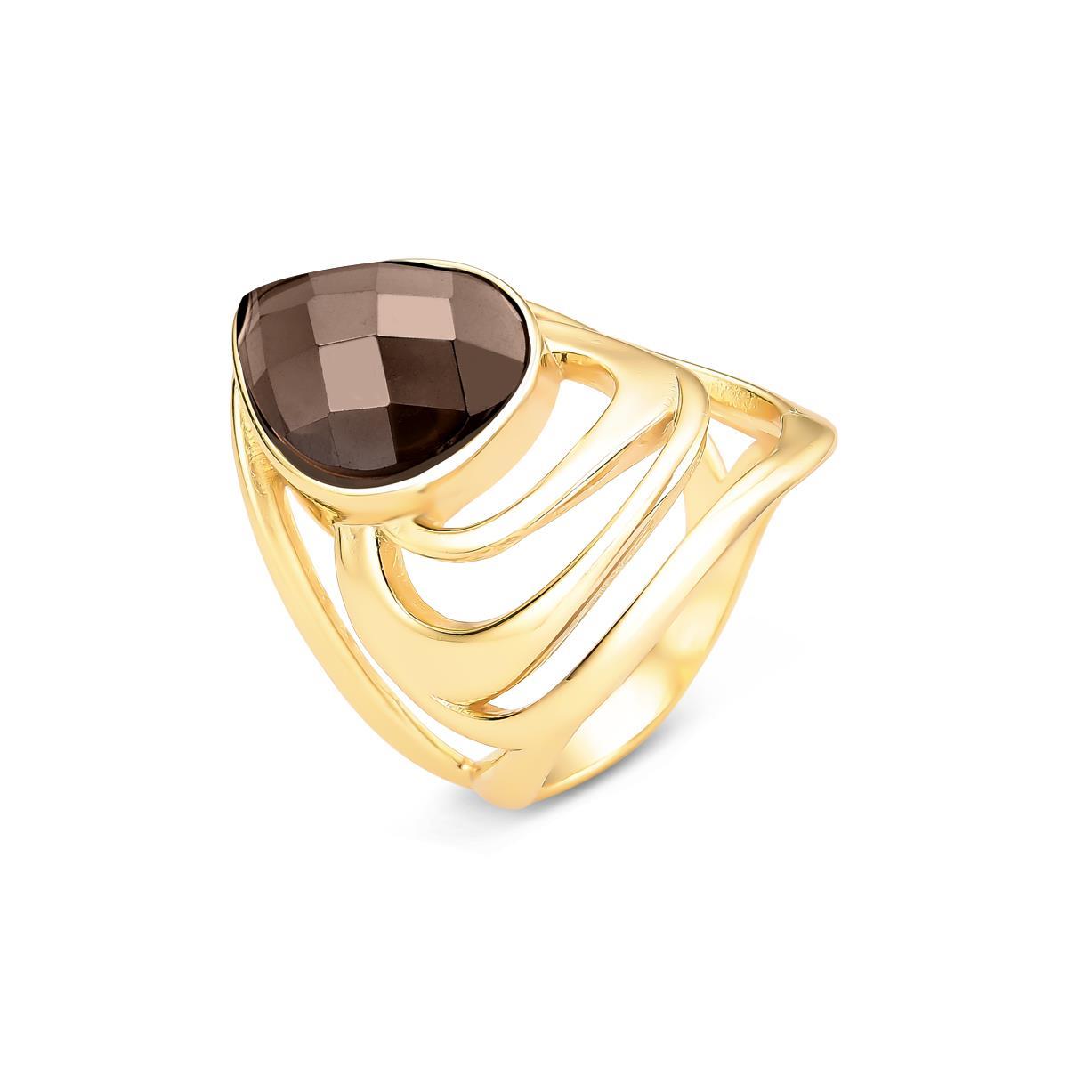 ANEL FOLHEADO A OURO