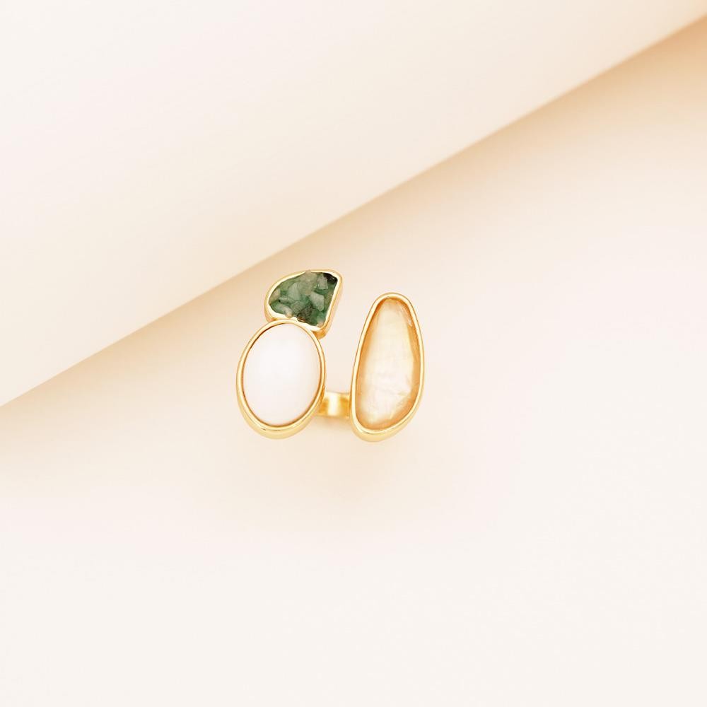 ANEL FOLHEADO A OURO