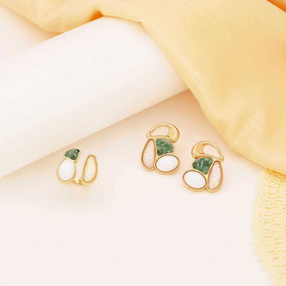 ANEL FOLHEADO A OURO