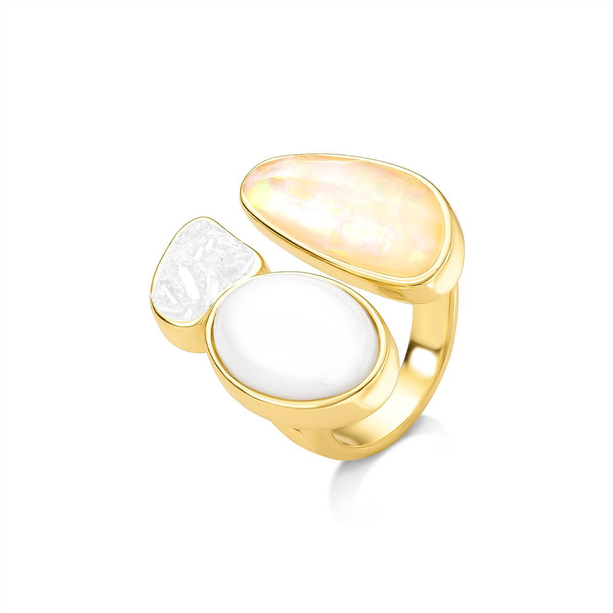 ANEL FOLHEADO A OURO