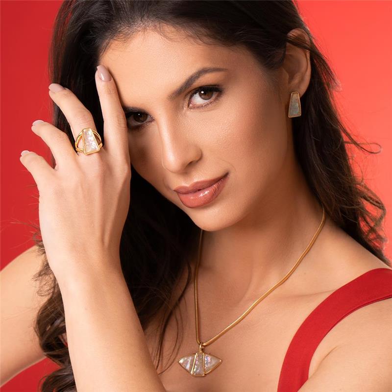 ANEL FOLHEADO A OURO