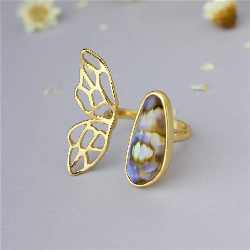 ANEL FOLHEADO A OURO