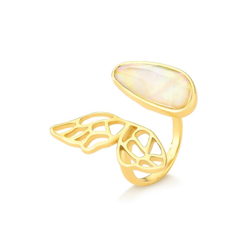 ANEL FOLHEADO A OURO