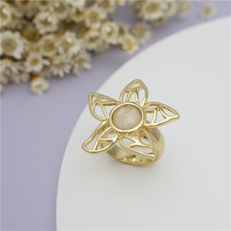 ANEL FOLHEADO A OURO