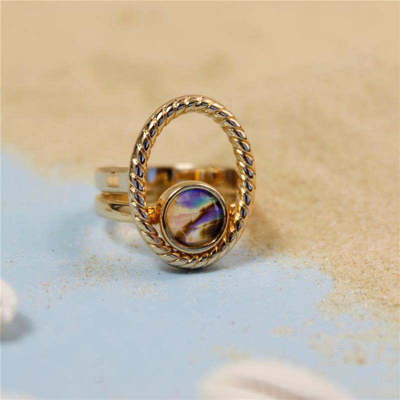 ANEL FOLHEADO A OURO