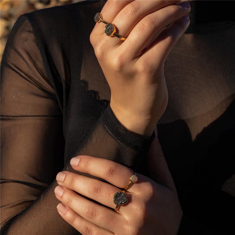 ANEL FOLHEADO A OURO