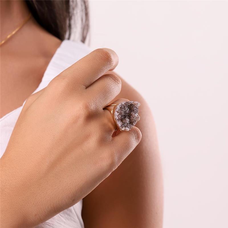 ANEL FOLHEADO A OURO