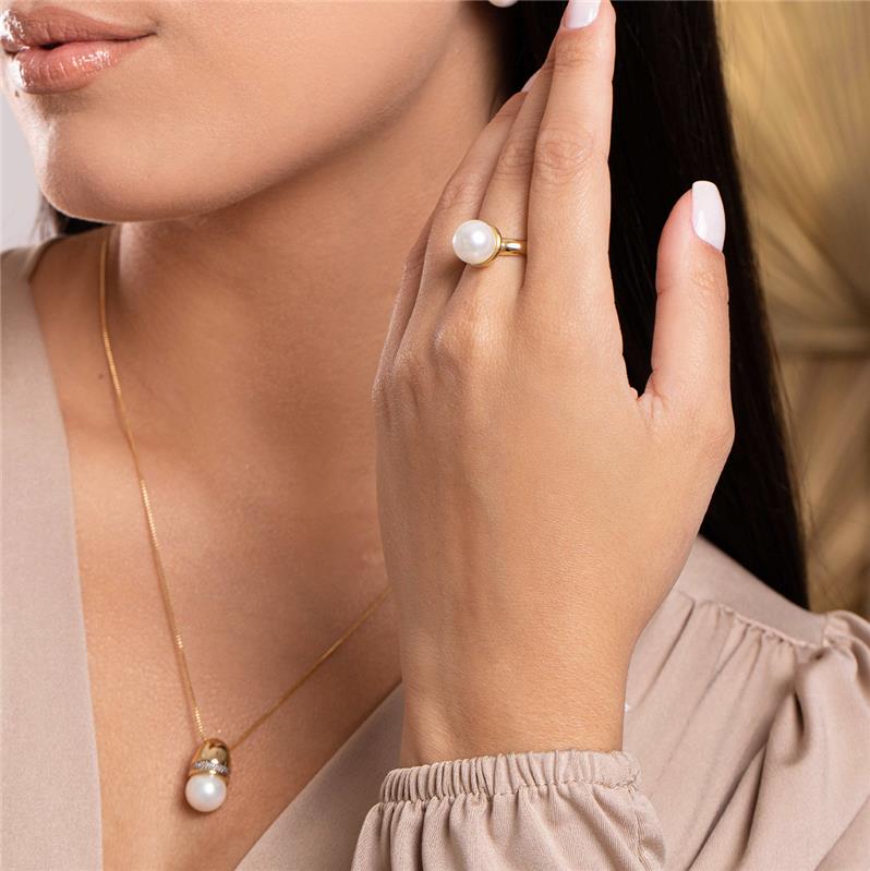 ANEL FOLHEADO A OURO