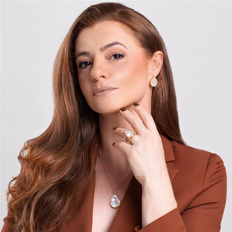 ANEL FOLHEADO A OURO