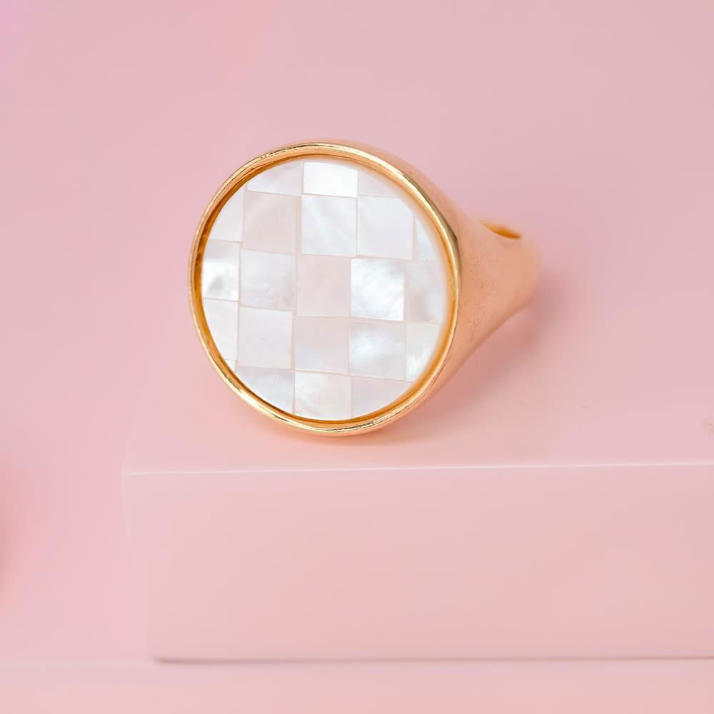 ANEL FOLHEADO A OURO