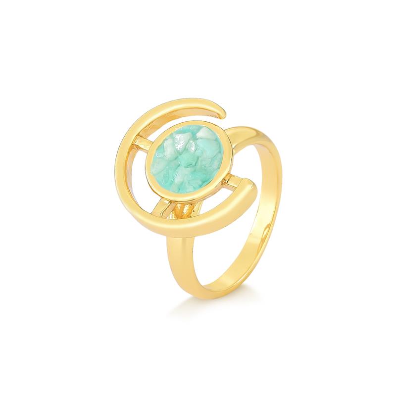 ANEL FOLHEADO A OURO