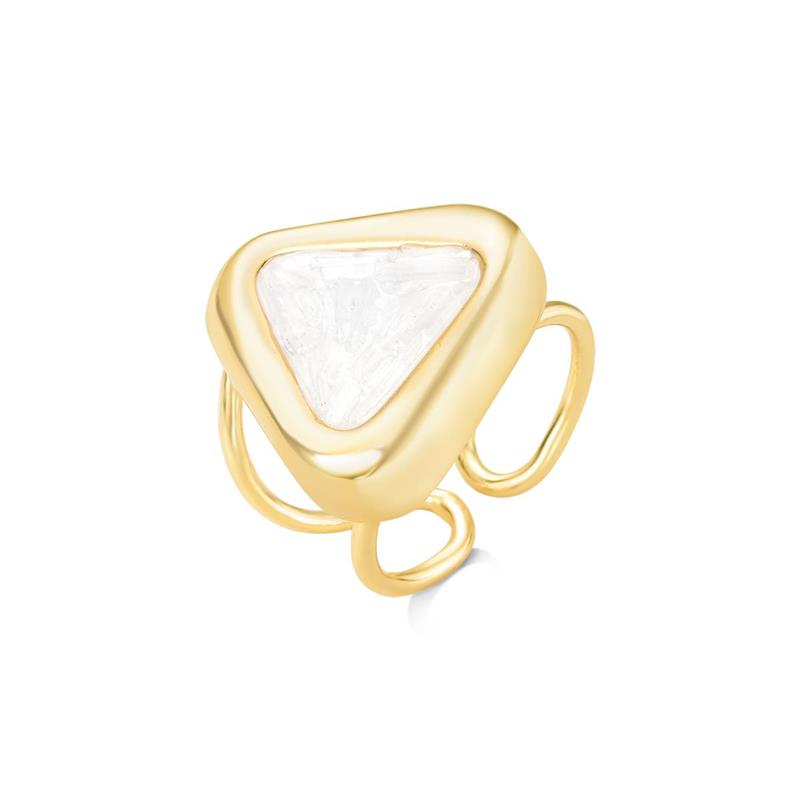 ANEL FOLHEADO A OURO